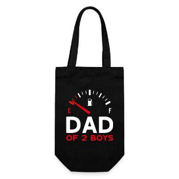 DAD OF 2 BOYS VATERTAG PAPA ZWEI JUNGEN - Geschenkbeutel für Flaschen - Schwarz - Vorne