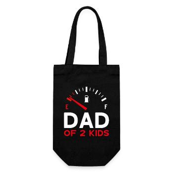 DAD OF 2 KIDS DAD TWO KIDS - Gift Bag for Bottles - black - Front
