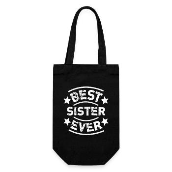 Best sister ever Best Sister Award - Gift Bag for Bottles - black - Front
