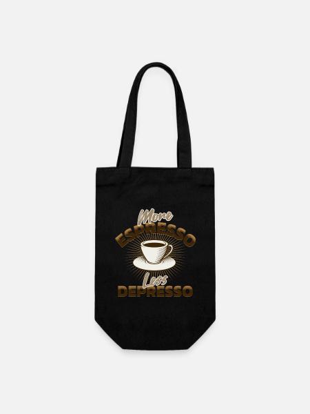 More Espresso - Geschenkbeutel für Flaschen - Schwarz