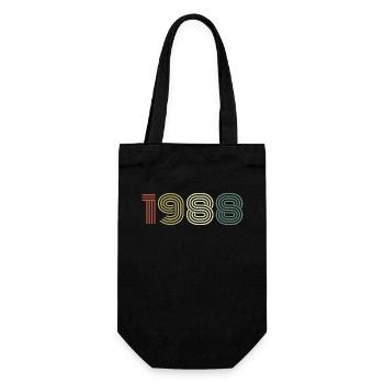1988 Geburtstag Jahrgang 1988 Geschenk 1988 - Geschenkbeutel für Flaschen - Schwarz - Vorne