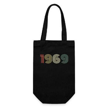1969 Birthday Vintage 1969 Gift 1969 - Gift Bag for Bottles - black - Front