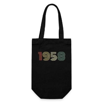 1958 Birthday Vintage 1958 Gift 1958 - Gift Bag for Bottles - black - Front