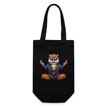 Hibou de yoga - Sac à bouteille - noir - Devant