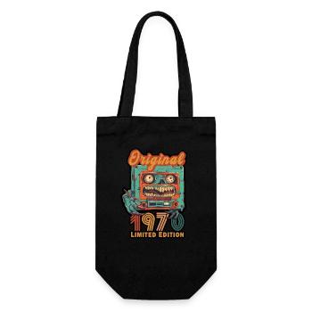 Original 1970's Limited Edition Cassette Birthday - Gift Bag for Bottles - black - Front