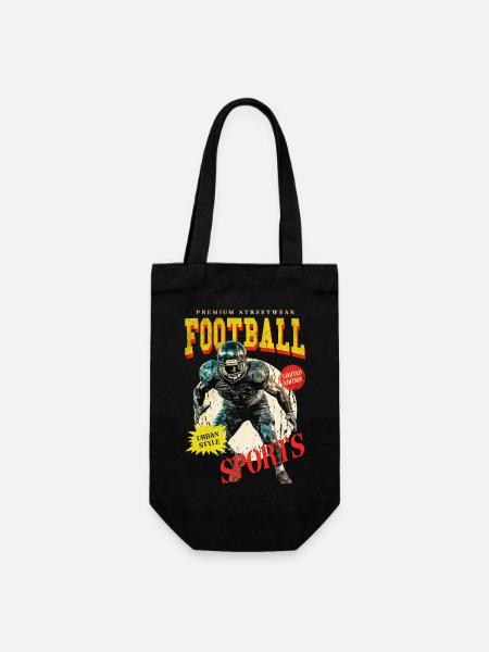 American Football Spieler USA Amerika Sport Retro - Geschenkbeutel für Flaschen - Schwarz