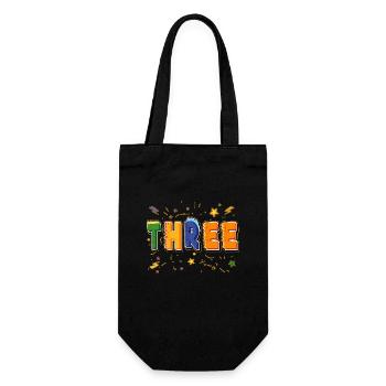 3rd Birthday Boy, third birthday, Three Year old - Gift Bag for Bottles - black - Front