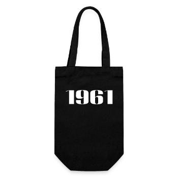 1961 - Gift born in 1961 - Gift Bag for Bottles - black - Front