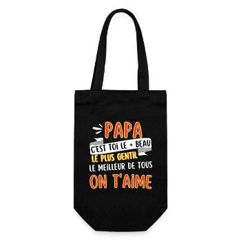 Papa On T'aime Cadeau Original Papa - Sac à bouteille - noir - Devant