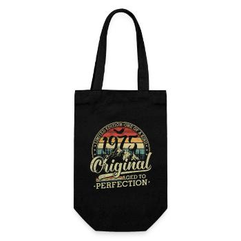 Vintage 1975 Né Vintage Vintage Anniversaire - Sac à bouteille - noir - Devant