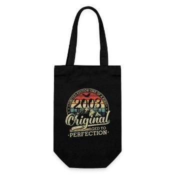 Vintage né 2003 Vintage Vintage Anniversaire - Sac à bouteille - noir - Devant