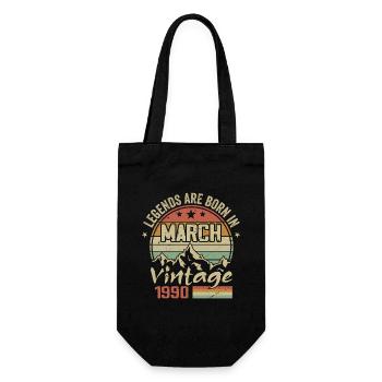 Les Légendes Sont Nées En Mars 1990 Cadeau Vintage - Sac à bouteille - noir - Devant