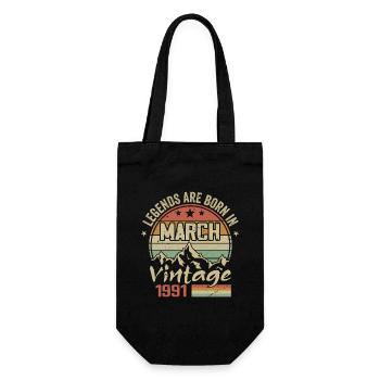 Les Légendes Sont Nées En Mars 1991 Cadeau Vintage - Sac à bouteille - noir - Devant