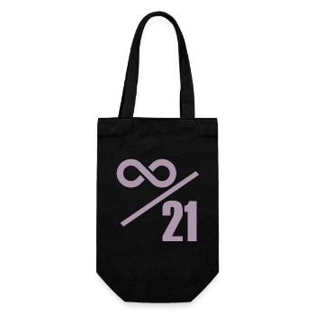 Bitcoin 21 Million Limit – Infinitely Valuable - Gift Bag for Bottles - black - Front