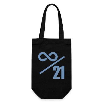 Bitcoin 21 Million Limit – Infinitely Valuable - Gift Bag for Bottles - black - Front