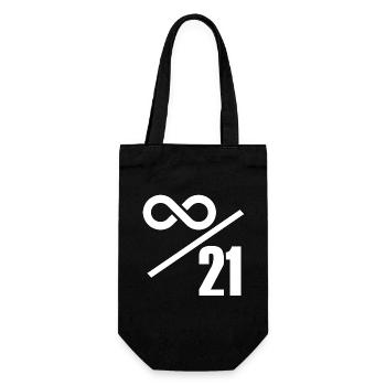 Bitcoin 21 Million Limit – Infinitely Valuable - Gift Bag for Bottles - black - Front