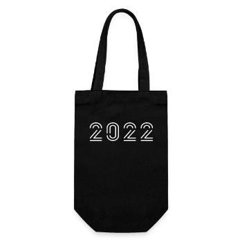 2022 Jahrgang geboren Vintage Geburtstag 2022 - Geschenkbeutel für Flaschen - Schwarz - Vorne