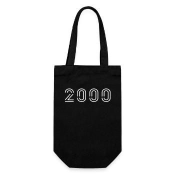 2000 Jahrgang geboren Vintage Geburtstag 2000 - Geschenkbeutel für Flaschen - Schwarz - Vorne