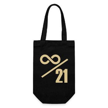 Bitcoin 21 Million Limit - Infinitely Valuable - Gift Bag for Bottles - black - Front