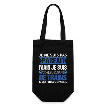 Je suis conducteur de train humour cheminot cadeau - Sac à bouteille - noir - Devant