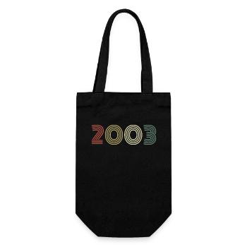 2003 Geburtstag Jahrgang 2003 Geschenk 2003 - Geschenkbeutel für Flaschen - Schwarz - Vorne