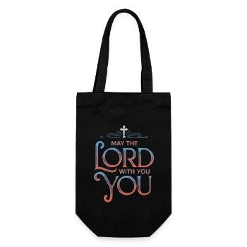 May the lord be with you - Gift Bag for Bottles - black - Front