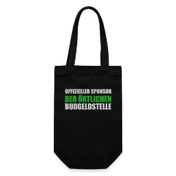 Offizieller Sponsor der Örtlichen Bußgeldstelle - Geschenkbeutel für Flaschen - Schwarz - Vorne