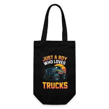 Juste un garçon qui aime les camions - Sac à bouteille - noir - Devant