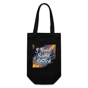 I need some space - ich brauche Raum - Geschenkbeutel für Flaschen - Schwarz - Vorne