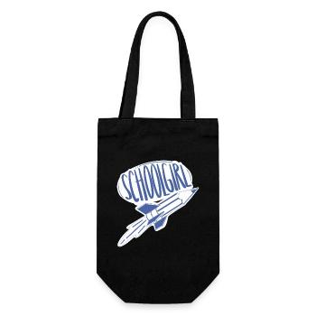 Schoolgirl / first day of school / school beginners - Gift Bag for Bottles - black - Front