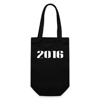 2016 - Gift born in 2016 - Gift Bag for Bottles - black - Front