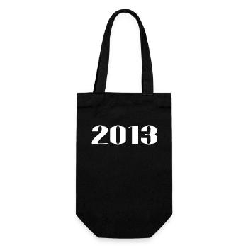 2013 - Gift born in 2013 - Gift Bag for Bottles - black - Front