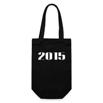 2015 - Gift born in 2015 - Gift Bag for Bottles - black - Front