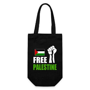 Free palestine - Geschenkbeutel für Flaschen - Schwarz - Vorne