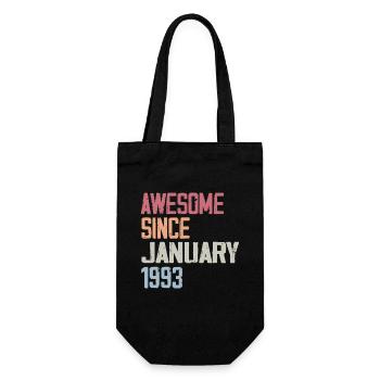 Geburtstag Januar 1993 Retro Januar 1993 - Geschenkbeutel für Flaschen - Schwarz - Vorne