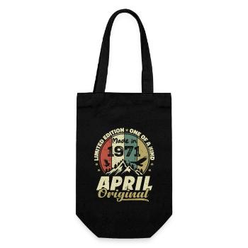 Retro Nées En Avril 1971 Cadeau anniversaire 1971 - Sac à bouteille - noir - Devant