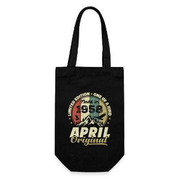 Retro Nées En Avril 1958 Cadeau anniversaire 1958 - Sac à bouteille - noir - Devant
