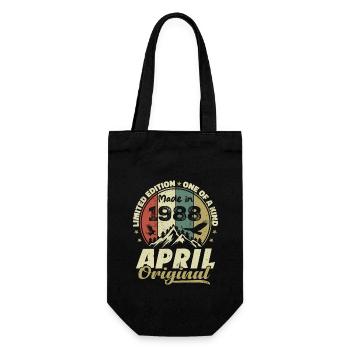 Retro Nées En Avril 1988 Cadeau anniversaire 1988 - Sac à bouteille - noir - Devant