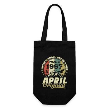 Retro Nées En Avril 1997 Cadeau anniversaire 1997 - Sac à bouteille - noir - Devant