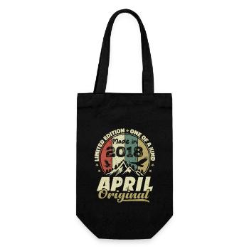 Retro Nées En Avril 2018 Cadeau anniversaire 2018 - Sac à bouteille - noir - Devant