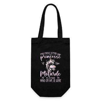 Princesse Et Motarde À La Fois Idée Cadeau Moto - Sac à bouteille - noir - Devant