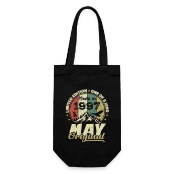 Vintage Anniversary Gift Made in May 1997 - Gift Bag for Bottles - black - Front