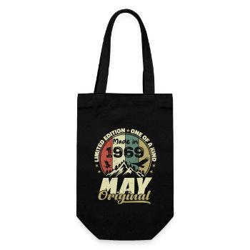Cadeau Anniversaire Millésime Fabriqué en Mai 1969 - Sac à bouteille - noir - Devant