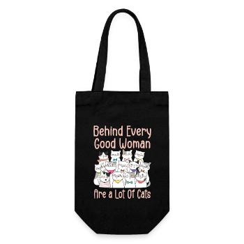 Behind Every Good Woman Are A Lot Of Cats - Sac à bouteille - noir - Devant