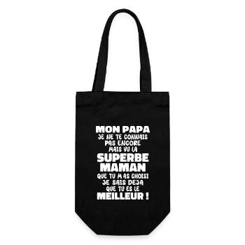 Pregnancy Announcement Gift Future Dad Future Mom - Gift Bag for Bottles - black - Front