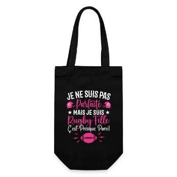 Rugby Femme Fille Cadeau Joueur De Rugby - Sac à bouteille - noir - Devant