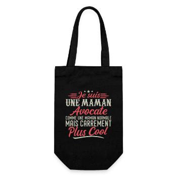 Ich bin eine Anwältin-Mutter, ausgesprochen cool - Geschenkbeutel für Flaschen - Schwarz - Vorne