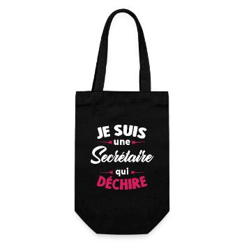 Je suis une secrétaire qui déchire - Sac à bouteille - noir - Devant