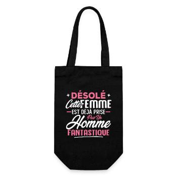 Désolé cette femme est déjà prise par un homme - Sac à bouteille - noir - Devant