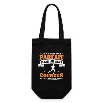 Pas parfait mais je suis coureur - Sac à bouteille - noir - Devant